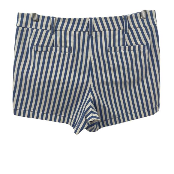 J. Crew 2023 12 4” Stretch Chino Short Stripe Blue / White BQ797 - Picture 6 of 6